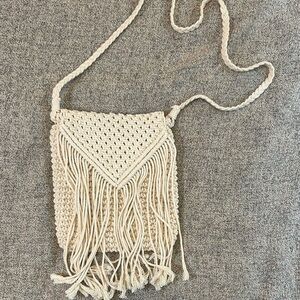 Wayan Macrame Crochet Fringe Purse